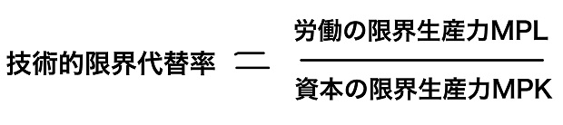 技術的限界代替率の公式