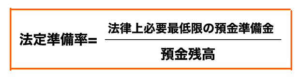 法定準備率の計算式