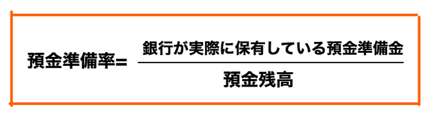 預金準備率の計算式