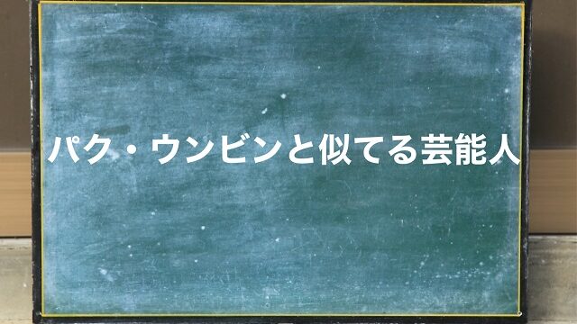 パク・ウンビン 似てる