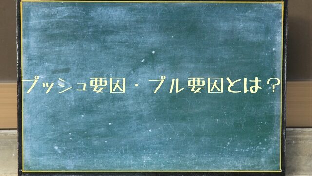 プッシュ要因 プル要因
