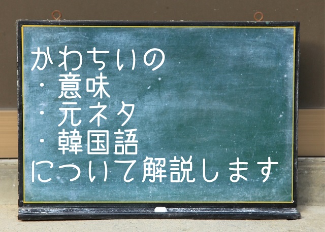 かわちい 意味 元ネタ 韓国語