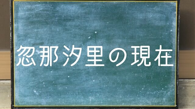 忽那汐里 今