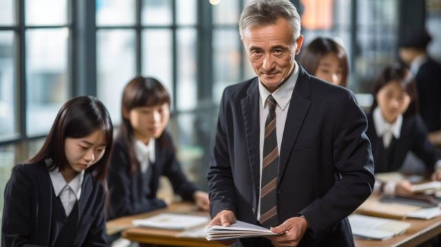 ニーチェの講義をする講師