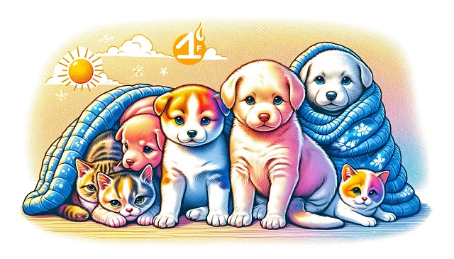 子犬子猫は寒さに弱い