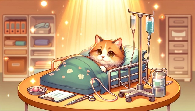 入院中の猫